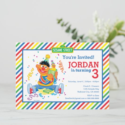 アーニーストライプの誕生日 招待状 (スタンド正面)