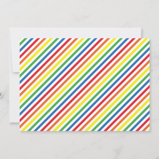 アーニーストライプの誕生日 招待状 (裏面)