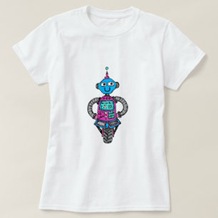 アーニーロボット:ピンクとブルー Tシャツ