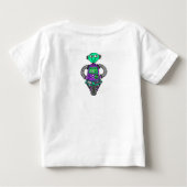 アーニーロボット、紫と緑 ベビーTシャツ (裏面)