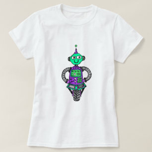 アーニーロボット、紫と緑 Tシャツ