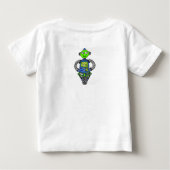 アーニーロボット、青と緑 ベビーTシャツ (裏面)
