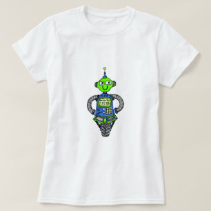 アーニーロボット、青と緑 Tシャツ