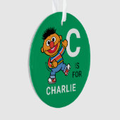 アーニー |名パーソナライズされた前（写真付き） オーナメント (正面)
