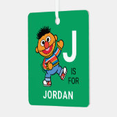 アーニー |名パーソナライズされた前（写真付き） メタルオーナメント (正面左)