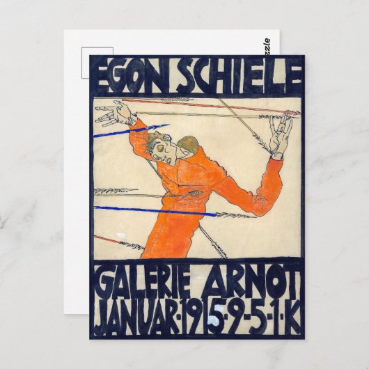 アーノギャラリーでの展覧会 | Egon Schiele | ポストカード (正面/裏面)