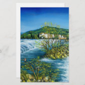 アーノリバーアットロヴェザノフロレンツトスカーナ景観 便箋 (正面/裏面)