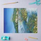 アーノリバーアットロヴェザノフロレンツトスカーナ景観 薄葉紙 (クラフト)