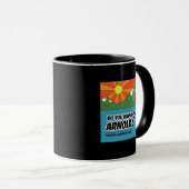 アーノルドを知ってる？VisitArnoldCA Black&White Mug マグカップ (正面右)