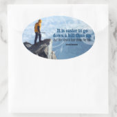 アーノルドベネ感動的ット引用文「トップビュー」 楕円形シール (バッグ)