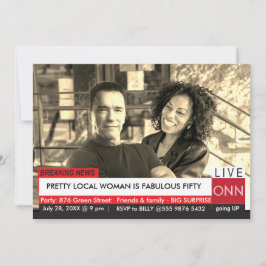 アーノルド・シュワルツェネッガー 50歳の誕生日 面白いテレビニュース 招待状