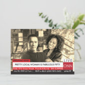 アーノルド・シュワルツェネッガー 50歳の誕生日 面白いテレビニュース 招待状 (スタンド正面)