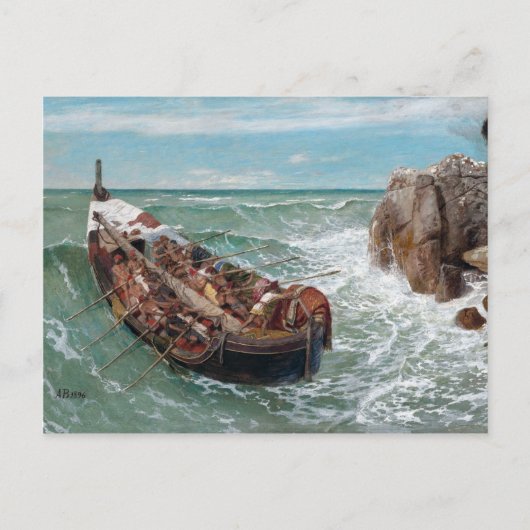 アーノルド・ベックリン・オデュッセウスとポリフェムス ポストカード (正面)