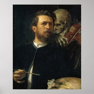 アーノルド・ベックリン – 死と自画像 ポスター