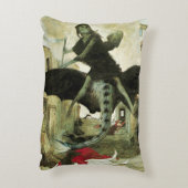 アーノルド・ボクリンの疫病象徴ヴィンテージ アクセントクッション (裏面(縦))