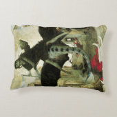 アーノルド・ボクリンの疫病象徴ヴィンテージ アクセントクッション (裏面)