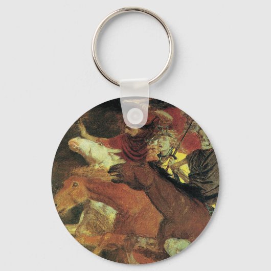 アーノルド・ボックリンによる戦争、ヴィンテージ象徴主義ファインアート キーホルダー (正面)