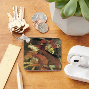 アーノルド・ボックリンによる戦争、ヴィンテージ象徴主義ファインアート キーホルダー