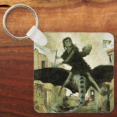 アーノルド・ボックリンによる疫病、ヴィンテージ象徴主義 キーホルダー (正面)