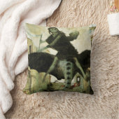 アーノルド・ボックリンによる疫病、ヴィンテージ象徴主義 クッション (ブランケット)