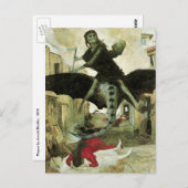 アーノルド・ボックリンによる疫病、ヴィンテージ象徴主義 ポストカード (正面/裏面)