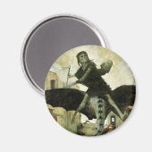 アーノルド・ボックリンによる疫病、ヴィンテージ象徴主義 マグネット (正面/裏面)