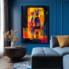 アーノルフィニポートレートは抽象芸術で再解釈 ポスター