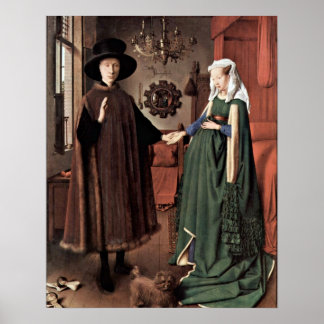 アーノルフィ結婚ーニのby Jan van Eyck ポスター