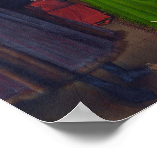 アーノルフィ絵画ニポートレートズバイヤン・ヴァン・エイク ポスター (角)