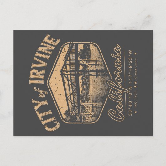 アーバインオレンジカリフォルニアヴィンテージ ポストカード (正面)