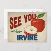 アーバインカリフォルニアアップル – ヴィンテージ旅行 ポストカード (正面/裏面)