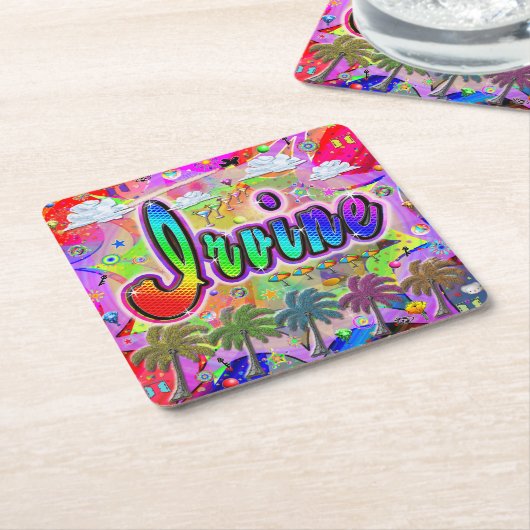 アーバインビスタコ表現ースター スクエアペーパーコースター (アングル)