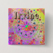 アーバインラッキーゴールデンボタン 缶バッジ (正面)