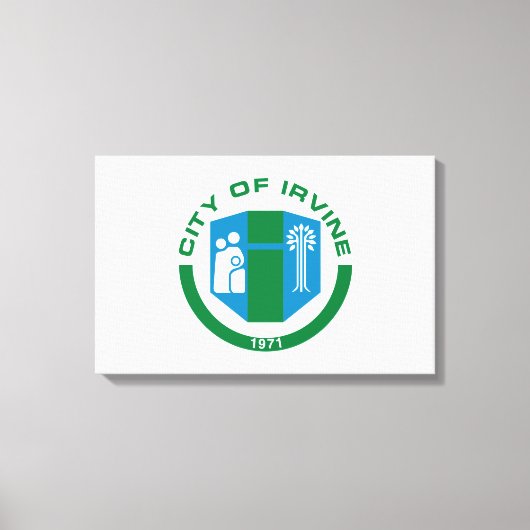 アーバイン州旗（カリフォルニア州） キャンバスプリント (正面)
