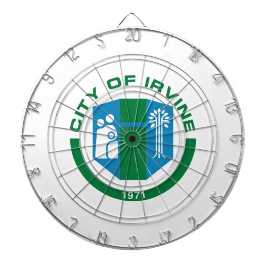 アーバイン州旗（カリフォルニア州） ダーツボード (正面)