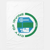 アーバイン州旗（カリフォルニア州） フリースブランケット (正面)