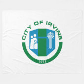 アーバイン州旗（カリフォルニア州） フリースブランケット (正面(横))