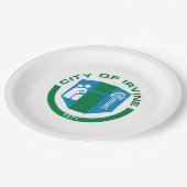 アーバイン州旗（カリフォルニア州） ペーパープレート (アングル)