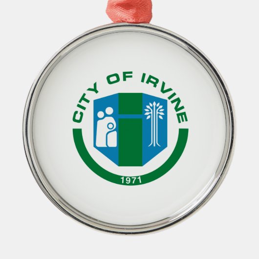 アーバイン州旗（カリフォルニア州） メタルオーナメント (正面)