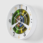 アーバカラフルン伝統的Xアイコンデザイン 壁時計 (傾斜)