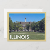 アーバナシャンペーンイリノイ州ヴィンテージ旅行はがき ポストカード (正面/裏面)