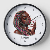 アーバンきらめくヒップホップメラニン美しい 壁時計 (正面)
