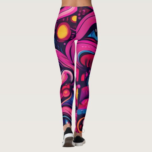 アーバンはっきりしたバン、通りシック抽象芸術グラフィティ レギンス (裏面)