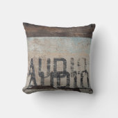 アーバンをテーマにしたロフトスタイルのオーディオフィレ音楽愛好家 クッション (正面)