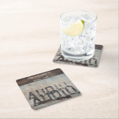 アーバンをテーマにしたロフトスタイルのオーディオフィレ音楽愛好家 スクエアペーパーコースター (インサイチュ)