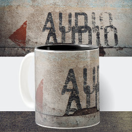 アーバンをテーマにしたロフトスタイルのオーディオフィレ音楽愛好家 ツートーンマグカップ