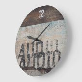 アーバンをテーマにしたロフトスタイルのオーディオフィレ音楽愛好家 ラージ壁時計 (傾斜)