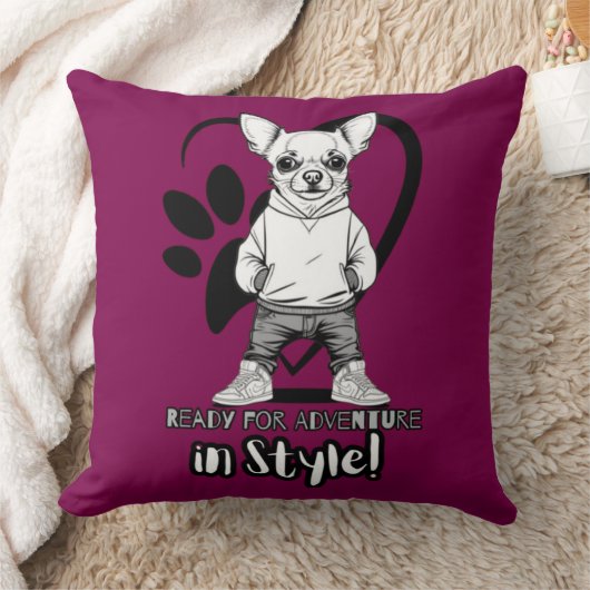 アーバンアップ:ファッションフォワードChihuahua クッション (ブランケット)