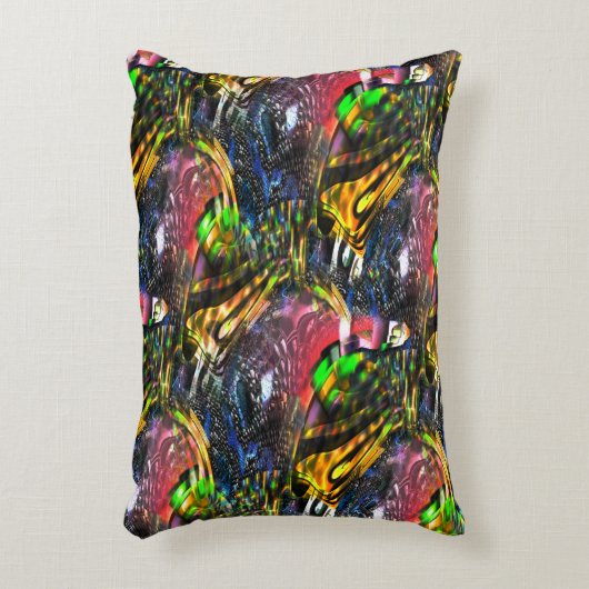 アーバンアートによるカラフルインスパイア仮想アートのミックス アクセントクッション (正面(垂直))