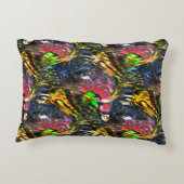 アーバンアートによるカラフルインスパイア仮想アートのミックス アクセントクッション (裏面)